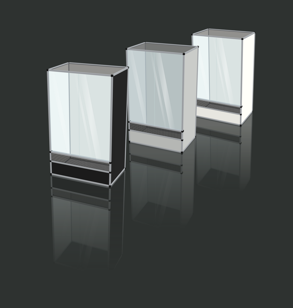 Terrarium arboricole en aluminium 90 x 60 x 150