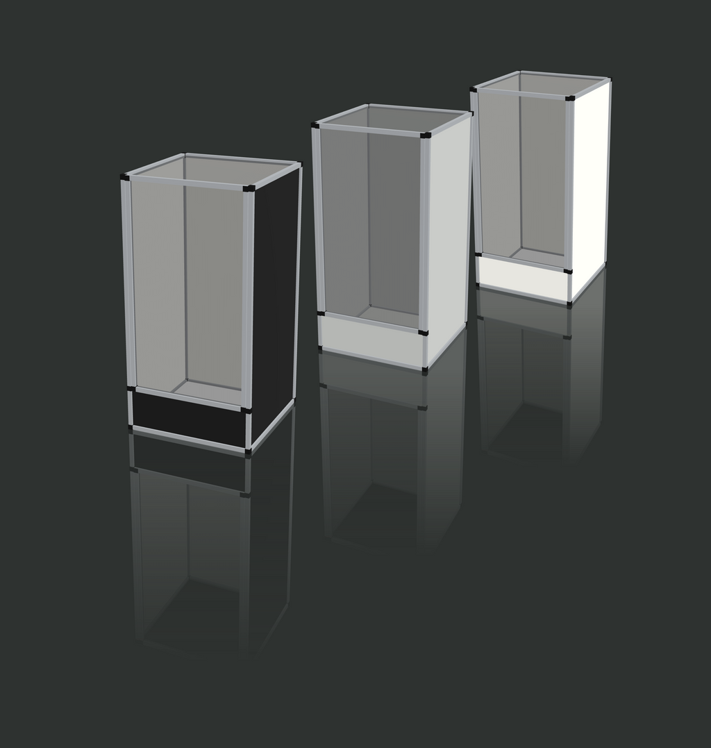 Flexarium en aluminium 60 x 60 x 120