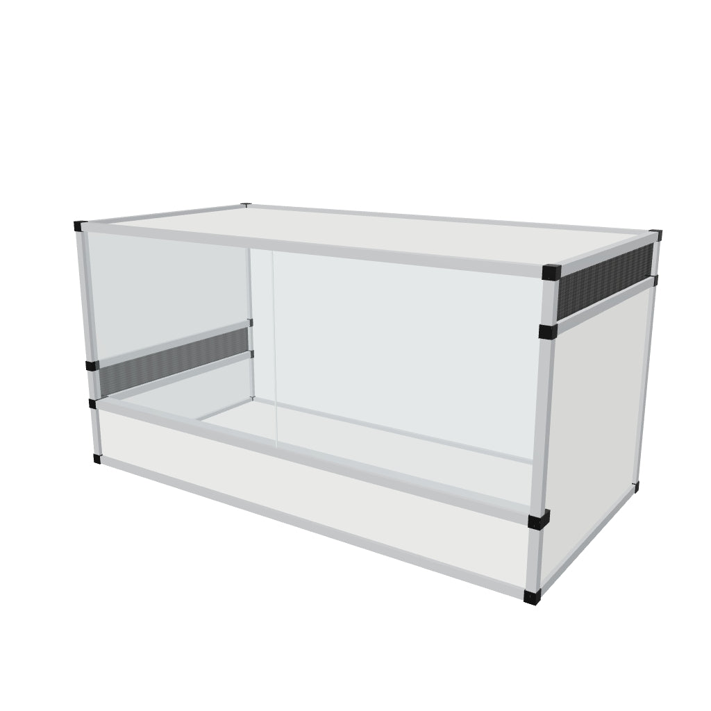 Terrarium terrestre en aluminium 120 x 60 x 60