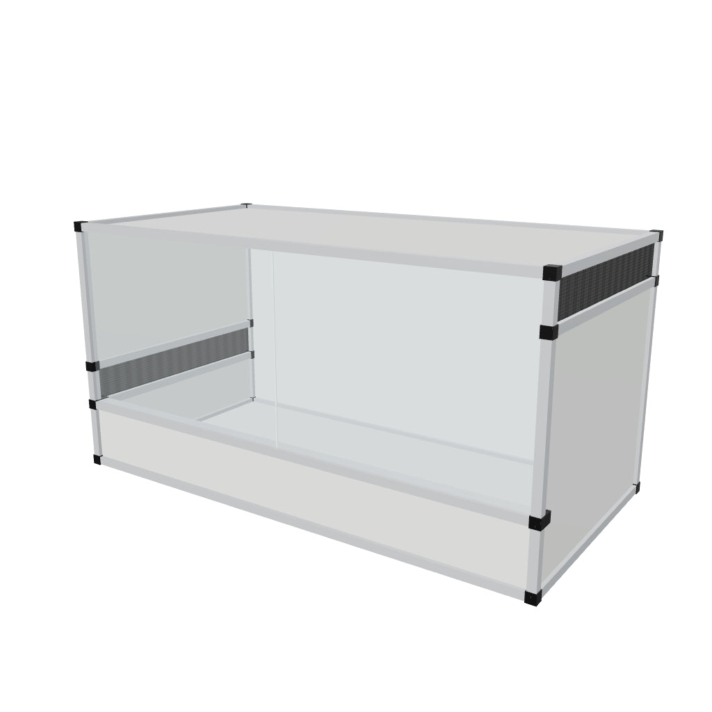 Terrarium terrestre en aluminium 120 x 60 x 60