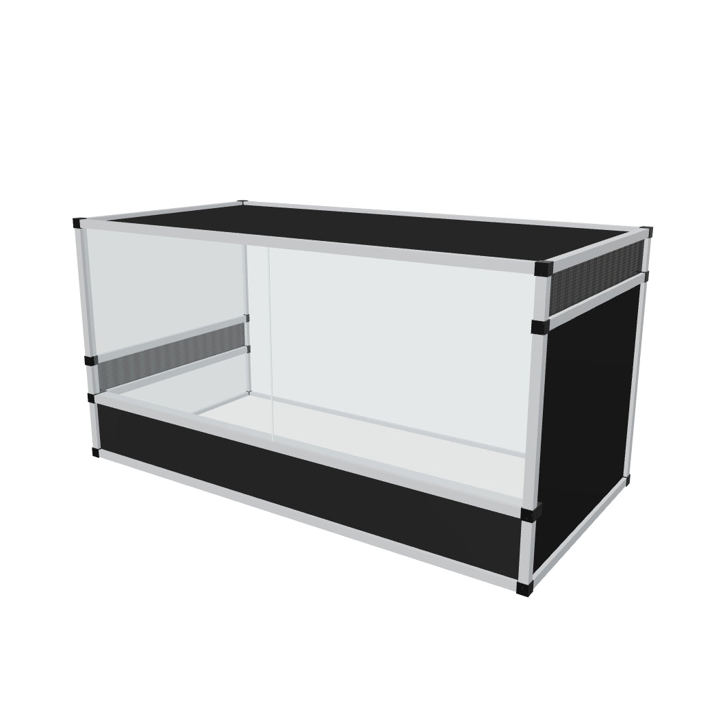 Terrarium terrestre en aluminium 120 x 60 x 60