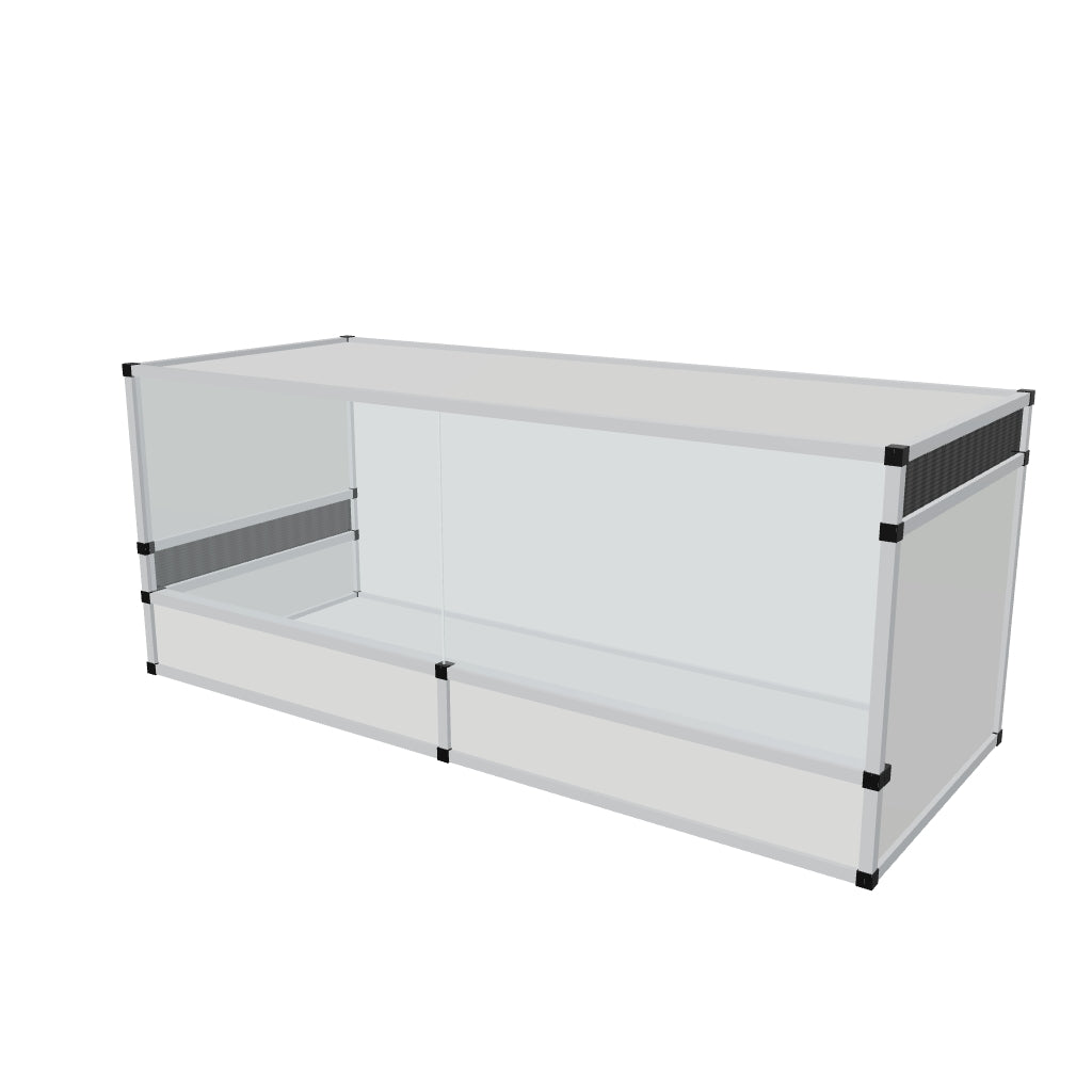 Terrarium terrestre en aluminium 150 x 60 x 60